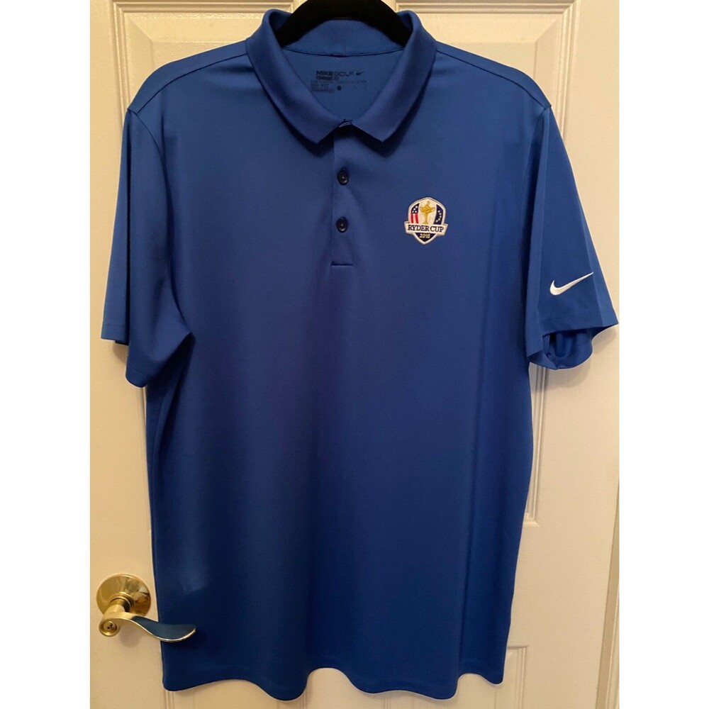 2018 Ryder Cup Le Golf National Nike Golf Dri Fit Golf Shirt Men's Size Large
